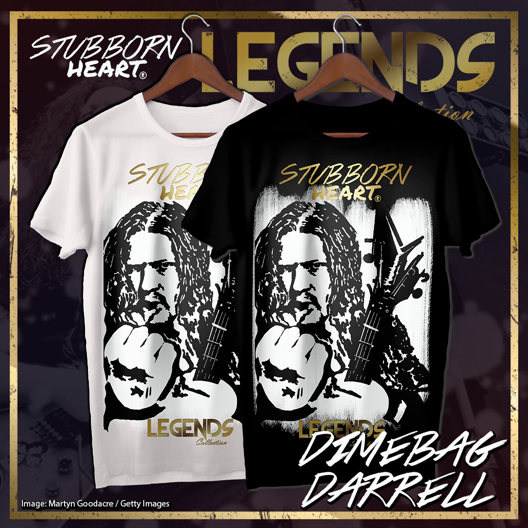 Pantera guitarist Dimebag Darrell LEGENDS COLLECTION T-shirt from STUBBORN HEART Apparel